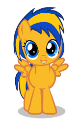 Size: 400x606 | Tagged: safe, artist:mlpfan3991, oc, oc:flare spark, pegasus, pony, female, filly, pegasus oc, simple background, solo, transparent background, younger