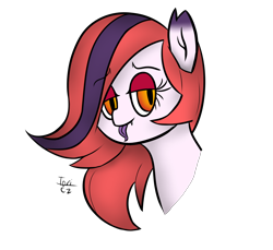 Size: 2400x2200 | Tagged: safe, artist:toricelli, edit, oc, oc only, oc:arrhythmia, bat pony, pony, bust, lineart, shading, simple background, solo, transparent background, watermark