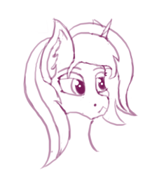 Size: 470x495 | Tagged: safe, artist:mitya1260, oc, oc:lika, pony, unicorn, female, sketch