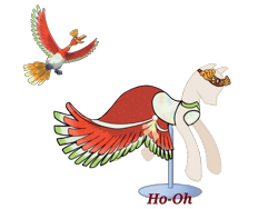 Size: 1024x768 | Tagged: safe, artist:catscat111, pony, clothes, dress, gala dress, ho-oh, pokémon