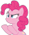 Size: 2148x2529 | Tagged: safe, artist:sketchmcreations, derpibooru import, pinkie pie, earth pony, pony, the last laugh, female, frown, mare, pinkie pie is not amused, raised hoof, simple background, transparent background, unamused, vector