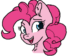 Size: 692x532 | Tagged: artist needed, safe, derpibooru import, pinkie pie, earth pony, pony, bust, female, mare, ms paint, portrait, simple background, solo, white background