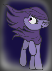 Size: 372x510 | Tagged: safe, artist:luyna, oc, earth pony, pony, looking up, purple eyes, raised hoof, smoke, wind