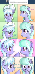 Size: 1002x2128 | Tagged: safe, artist:marikaefer, cloudchaser, flitter, pony, ask flitter and cloudchaser, bait and switch