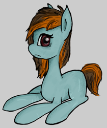 Size: 455x541 | Tagged: safe, artist:restartbob, oc, oc:mercury vapour, pony, prone, solo