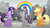 Size: 1366x768 | Tagged: safe, derpibooru import, screencap, applejack, petunia petals, twilight sparkle, twilight sparkle (alicorn), alicorn, earth pony, pony, rainbow roadtrip, colored, confused, cute, desaturated, discovery family logo, female, grayscale, hope hollow, jackabetes, mare, monochrome, petalbetes, rainbow, saddle bag, trio, twiabetes