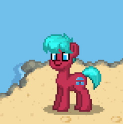 Size: 624x628 | Tagged: safe, artist:oc:windsweeper, derpibooru exclusive, oc, oc only, oc:windsweeper, pony, beach, pony town, water