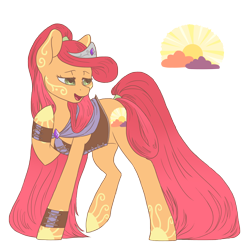 Size: 2000x2000 | Tagged: safe, artist:koolcatloveanimals, oc, oc only, oc:sunset sweetie, earth pony, pony, clothes, female, jewelry, mare, princess, solo, tiara