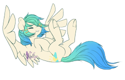 Size: 3124x2000 | Tagged: safe, artist:koolcatloveanimals, oc, pegasus, pony, on back, spread wings, wings