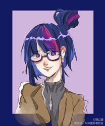 Size: 5000x6000 | Tagged: safe, artist:琿以理, sci-twi, twilight sparkle, equestria girls, female, glasses, looking at you, solo