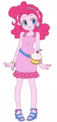 Size: 963x2048 | Tagged: safe, artist:5mmumm5, pinkie pie, better together, equestria girls, spring breakdown, bracelet, clothes, cupcake, cute, diapinkes, female, food, hairband, happy, jewelry, nail polish, skirt, solo