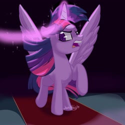 Size: 2500x2500 | Tagged: safe, artist:jen-neigh, twilight sparkle, twilight sparkle (alicorn), alicorn, pony, the beginning of the end, female, magic, mare, solo