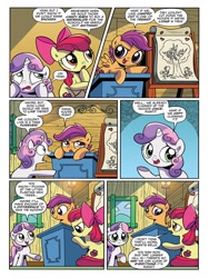 Size: 768x1024 | Tagged: safe, artist:brendahickey, idw, apple bloom, scootaloo, sweetie belle, spoiler:comic, spoiler:comicspiritoftheforest03, cutie mark crusaders, preview