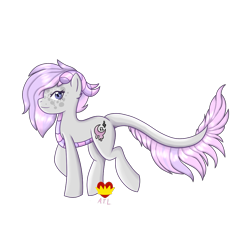 Size: 1024x1024 | Tagged: safe, oc, oc:moonlight melody, dracony, hybrid, horned, horns, moon in eyes, music notes, solo, starry eyes, treble clef, walking, wingding eyes