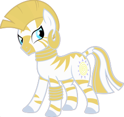 Size: 1920x1810 | Tagged: safe, edit, prince blueblood, zecora, zebra, ear piercing, earring, female, fusion, jewelry, leg rings, mare, neck rings, palette swap, piercing, ponyar fusion, recolor, simple background, solo, transparent background, vector, vector edit