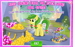 Size: 1038x682 | Tagged: safe, apple fritter, pony, advertisement, apple family member, calendar, gameloft