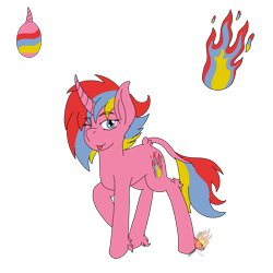 Size: 2000x2000 | Tagged: safe, artist:midnightfire1222, oc, oc:chroma flare, pony, unicorn, adopted pony, solo