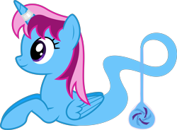 Size: 8679x6400 | Tagged: safe, artist:parclytaxel, oc, oc only, oc:parcly taxel, alicorn, genie pony, pony, .svg available, absurd resolution, ain't never had friends like us, albumin flask, alicorn oc, bottle, female, genie, horn, horn ring, mare, prone, simple background, smiling, solo, transparent background, vector