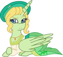 Size: 1768x1607 | Tagged: safe, artist:t-aroutachiikun, oc, oc only, oc:labores solis, alicorn, pony, alicorn oc, female, mare, offspring, parent:princess celestia, prone, simple background, solo, transparent background