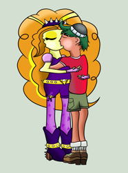 Size: 3720x5000 | Tagged: artist needed, safe, adagio dazzle, timber spruce, equestria girls, female, kissing, male, shipping, straight, timberdazzle