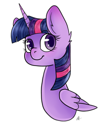 Size: 2000x2500 | Tagged: safe, artist:katyusha, twilight sparkle, twilight sparkle (alicorn), alicorn, pony, female, simple background, solo, sparkly mane, white background