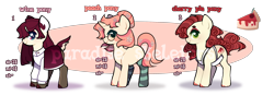 Size: 2856x994 | Tagged: safe, artist:paradiseskeletons, derpibooru import, oc, pony, adoptable