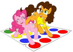 Size: 1024x723 | Tagged: safe, artist:zphal, derpibooru import, cheese sandwich, pinkie pie, earth pony, pony, cheesepie, clothes, eyes closed, female, male, mare, open mouth, shipping, shirt, stallion, straight, twister