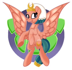 Size: 1600x1553 | Tagged: safe, artist:missmele-madness, somnambula, pony, bipedal, deviantart watermark, obtrusive watermark, raised wings, simple background, solo, watermark, white background