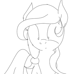 Size: 1200x1200 | Tagged: safe, artist:treble clefé, oc, oc only, oc:cream heart, earth pony, pony, eye twitch, no color