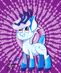 Size: 1020x1212 | Tagged: safe, artist:azurasquill, deer pony, original species, community related, fullbody, male, stallion