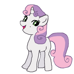 Size: 3000x3000 | Tagged: safe, artist:wayward pony, sweetie belle, pony, beauty mark, blank flank