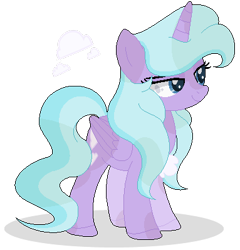 Size: 383x399 | Tagged: safe, artist:raflesplatt, oc, oc:cloud, alicorn, pony, base used, female, mare, simple background, solo, transparent background