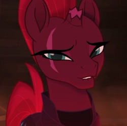 Size: 640x635 | Tagged: safe, screencap, tempest shadow, my little pony: the movie, cropped, lip bite