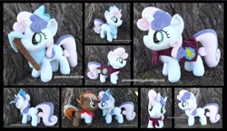 Size: 4530x2625 | Tagged: safe, artist:peruserofpieces, button mash, sweetie belle, earth pony, pegasus, pony, unicorn, accessories, bandana, boop, cape, clothes, cmc cape, colt, crest, crown, cutie mark crusaders patch, don't mine at night, female, filly, front view, horn, jewelry, male, missing accessory, mouth hold, noseboop, pickaxe, plushie, profile, regalia, shipping, shirt, straight, sweetiemash, tiara, toy