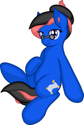 Size: 677x1007 | Tagged: safe, artist:zeka10000, oc, oc only, oc:scribe pen, earth pony, pony, bedroom eyes, ear fluff, female, glasses, looking at you, mare, request, requested art, short tail, simple background, sitting, solo, transparent background