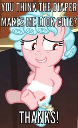 Size: 346x567 | Tagged: safe, edit, edited screencap, editor:kiduppasttheirbedtime, screencap, cozy glow, pegasus, pony, the beginning of the end, 1000 hours in ms paint, diaper, diaper edit, diaper fetish, female, fetish, filly, implied diaper fetish, poorly drawn diaper edit, solo