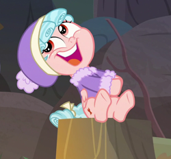 Size: 682x634 | Tagged: safe, screencap, cozy glow, pegasus, pony, frenemies (episode), clothes, cozy glow is best facemaker, cropped, female, filly, hat, solo, sweater