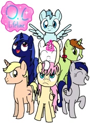 Size: 720x957 | Tagged: safe, artist:crystal wishes, derpibooru exclusive, oc, oc only, oc:guardian blonde, oc:iree heaven, oc:moonlight spell, oc:stormlight, oc:taffy hot, oc:windy breeze, oc:writer rhyme, pegasus, pony, unicorn, annoyed, aura, coming soon, eyes closed, female, frown, grin, handsome, happy, ibispaint x, levitation, magic, magic aura, male, mare, poster, raised hoof, ribbon, smiling, stallion, telekinesis, unfolded wings