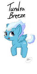 Size: 1080x2160 | Tagged: safe, artist:pinkiepie55, oc, oc:tundra breeze, pegasus, pony, female, mare, raised hoof, solo