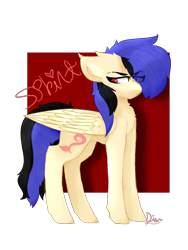 Size: 3000x4000 | Tagged: safe, artist:diantrex, oc, oc:sprint, pegasus, pony, chest fluff, female, fullbody, shaded sketch, solo