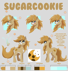Size: 7000x7287 | Tagged: safe, artist:miaowwww, oc, oc only, oc:sugarcookie, pony, unicorn, female, mare, reference sheet, solo