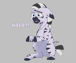 Size: 2820x2340 | Tagged: safe, artist:miaowwww, oc, oc:kona, zebra, confused, jewelry, male, necklace, zebra oc