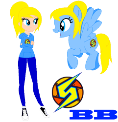 Size: 570x592 | Tagged: safe, artist:ayang888, artist:selenaede, human, pegasus, pony, equestria girls, base used, clothes, crossover, equestria girls style, equestria girls-ified, hoodie, metroid, nintendo, ponified, samus aran, shoes, sneakers, super smash bros., zero suit samus