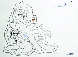 Size: 2653x1949 | Tagged: safe, artist:cupcopp, pony, simple background, sketch, white background