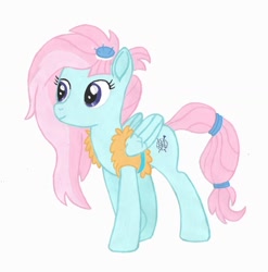 Size: 1280x1294 | Tagged: safe, artist:equalizer978, kerfuffle, pegasus, pony, rainbow roadtrip, belt, clothes, female, pincushion, scrunchie, solo, tail wrap, traditional art, vest