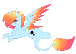 Size: 4500x3224 | Tagged: safe, artist:crazysketch101, oc, oc:crazy looncrest, pegasus, pony, female, leonine tail, looking at you, simple background, transparent background