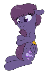 Size: 1375x2100 | Tagged: safe, artist:eyeburn, oc, oc only, oc:vee ness, pegasus, pony, cute, floppy ears, hug, tail hug