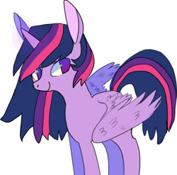 Size: 500x494 | Tagged: dead source, safe, artist:onicka12, twilight sparkle, twilight sparkle (alicorn), alicorn, pony, cute, female, mare, no pupils, simple background, solo, twiabetes, white background