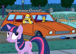 Size: 567x406 | Tagged: safe, twilight sparkle, caption, homer simpson, image macro, marge simpson, meme, text, the simpsons