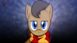 Size: 1280x720 | Tagged: safe, artist:noponyzone, doctor whooves, earth pony, pony, clothes, looking at you, scarf, solo